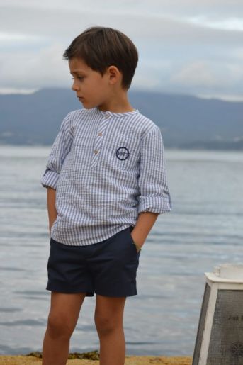Conjunto niño Navy (sudadera+camisa+short) de Noma Fernandez